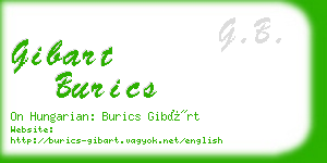 gibart burics business card